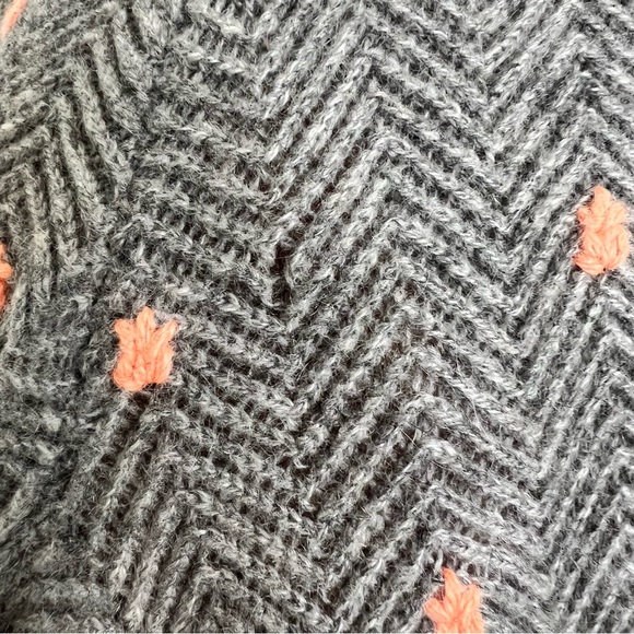 J. Crew Collection 100% Italian Cashmere Pointelle Dot Crewneck Sweater Gray S - Picture 9 of 10